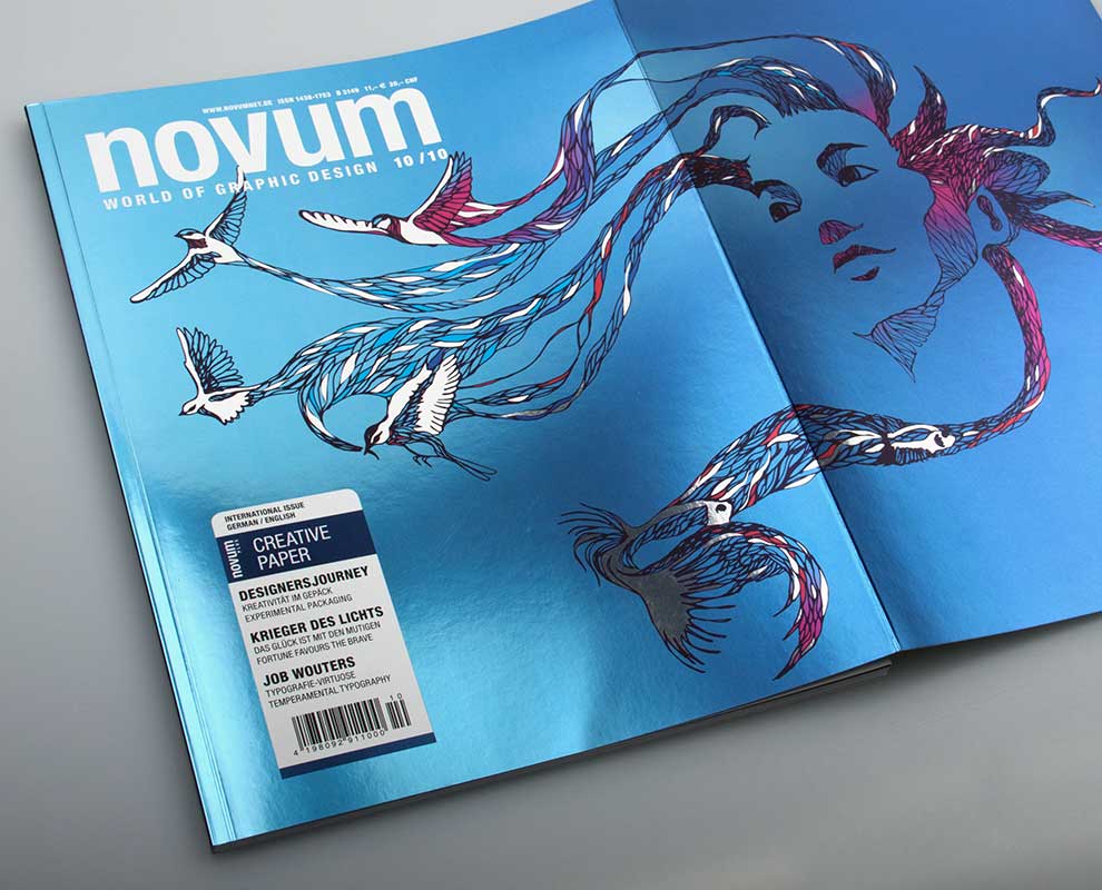 Illustration- und Umschlaggestaltung für das das Grafikdesign Magazin novum