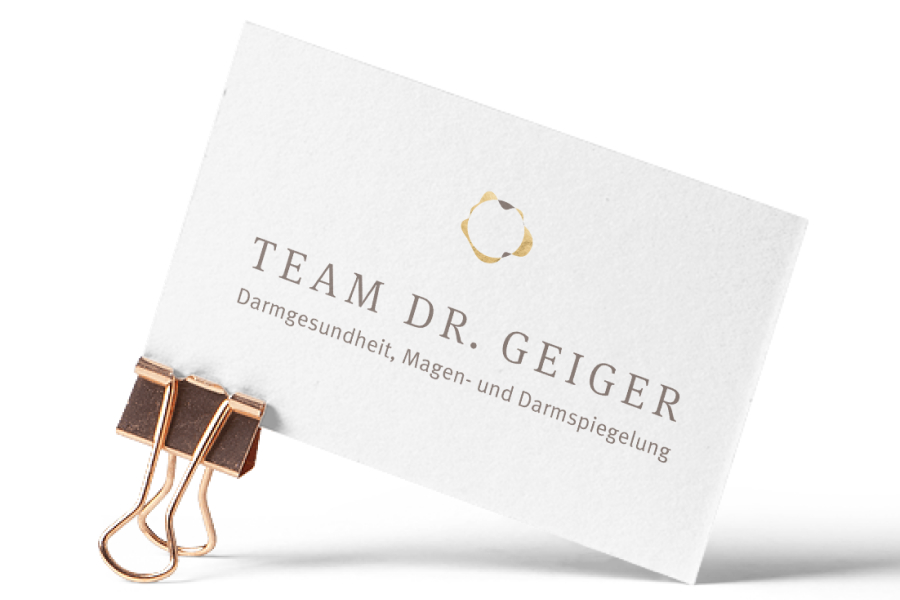 Markengestaltung für Team Dr. Geiger: Darmspiegelung,  Magenspiegelung, Vorsorge